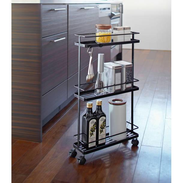 Yamazaki USA Tower Yamazaki Home Rolling Slim Bathroom Utility Cart